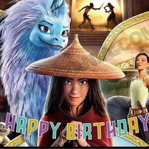 Raya and the Last Dragon Birthday Banner